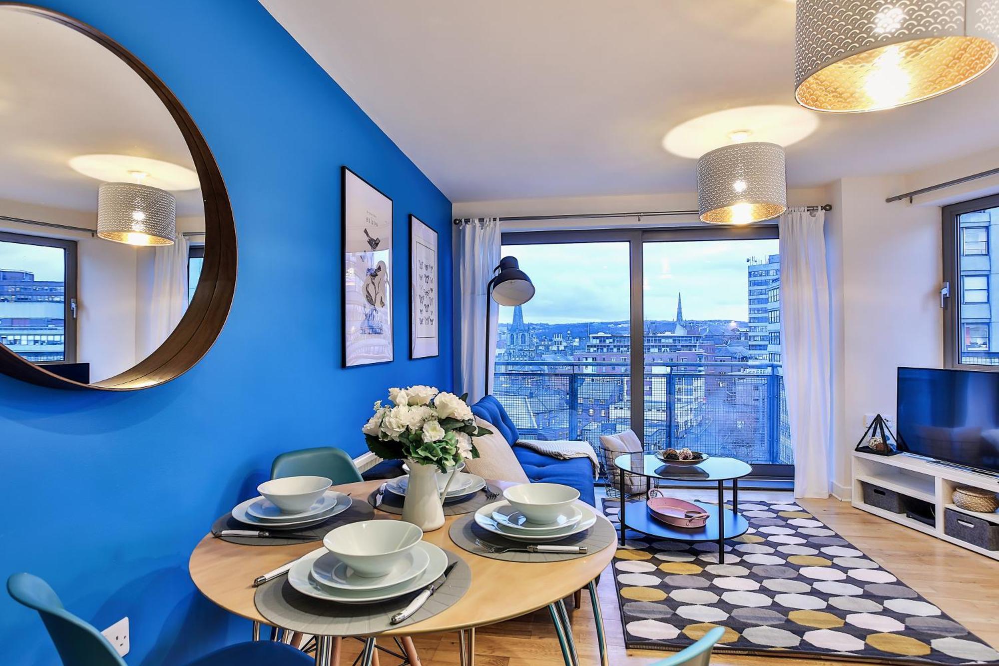 Skyview Apartment By Noknokstay - City Centre With Parking - Group, Family, Business Sheffield Ngoại thất bức ảnh